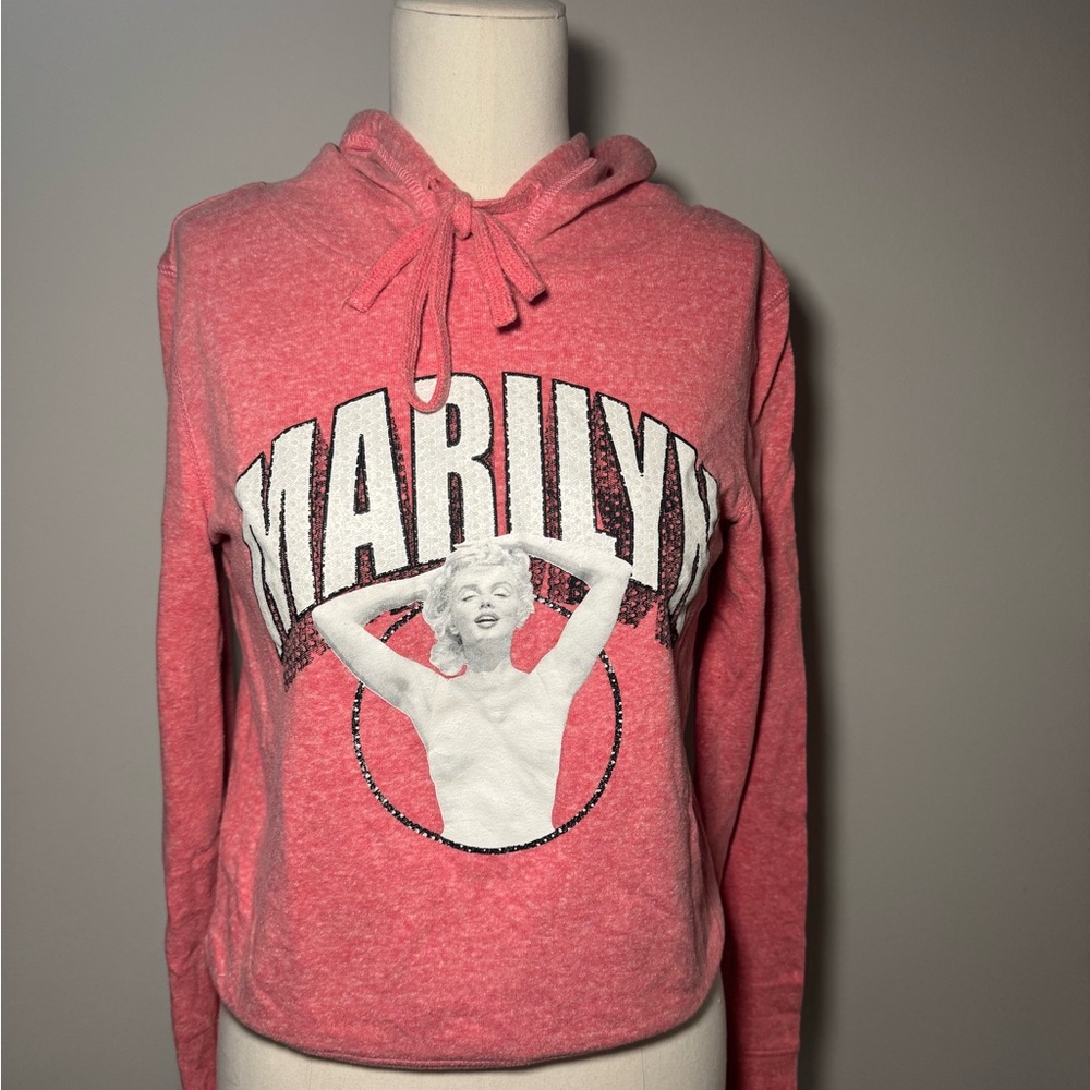 Marilyn Monroe Graphic Pink Hoodie